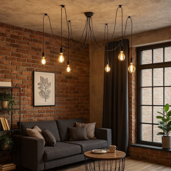 Подвесная люстра Imperium Loft Spider Black L6 352852-26