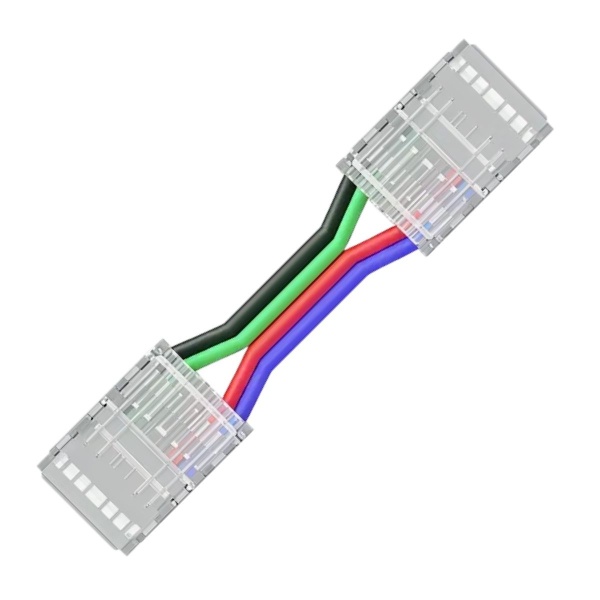 Коннектор прокалывающий 4 pin для гибкого соединения RGB LED ленты 10мм тип COB IP20 длина провода 150мм Apeyron 09-164