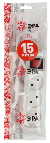 Удлинитель ЭРА 3гн 1,5м б/з U-3s-1,5m-2x1 Б0044049