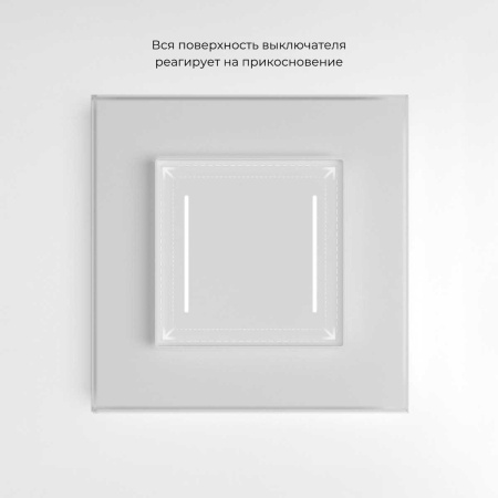 Сенсорный умный выключатель двуклавишный Werkel белый W4523001 4690389197949