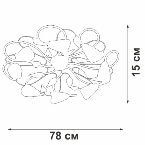Потолочная люстра Vitaluce V3940-0/8PL