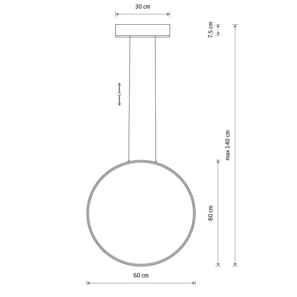 Подвесная люстра Nowodvorski Circolo Led M Black 10811