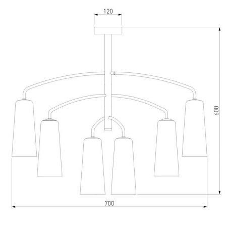 Подвесная люстра Eurosvet Omber 70137/6 хром
