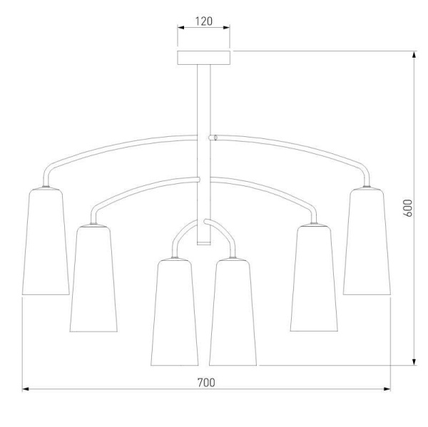 Подвесная люстра Eurosvet Omber 70137/6 хром