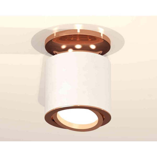 Комплект накладного светильника Ambrella light Techno Spot XS7401140 SWH/PPG белый песок/золото розовое полированное (N7930, C7401, N7005)