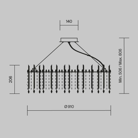 Подвесная люстра Maytoni Rocio MOD036PL-18N