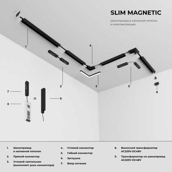 Заглушка Elektrostandard Slim Magnetic (2 шт.) 85233/00 a070152