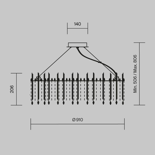 Подвесная люстра Maytoni Rocio MOD036PL-18N