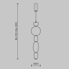 Подвесной светодиодный светильник Maytoni Adore MOD297PL-L17BS3K