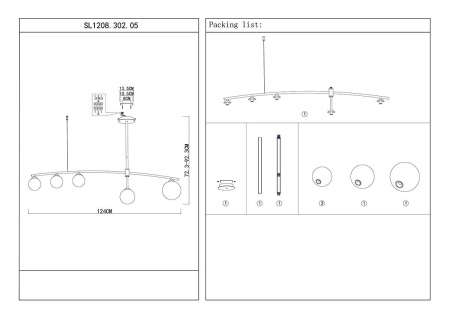 Подвесная люстра ST Luce Sembrare SL1208.302.05