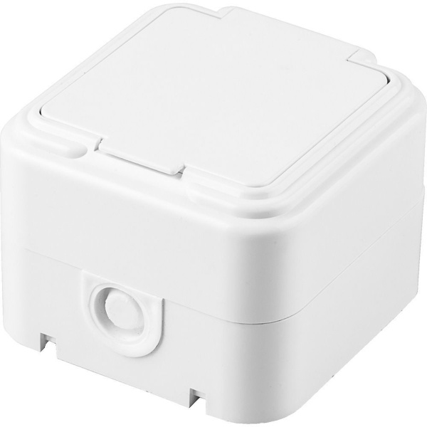 Розетка 2P+PE Stekker Брест с крышкой белый PST16-21-44 32740