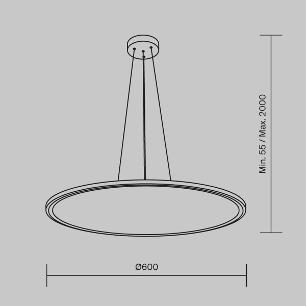 Подвесной светодиодный светильник Maytoni Cosmos MOD057PL-L54W4K