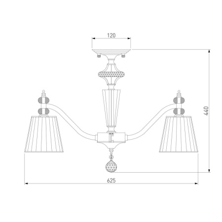 Потолочная люстра Eurosvet Diva 60122/5 хром