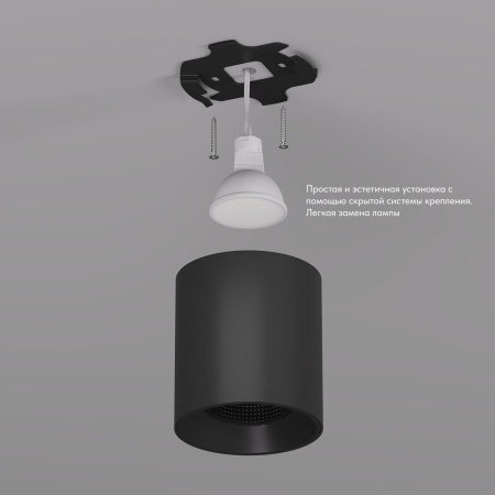Накладной светильник Denkirs Rodvig DK3090-BK