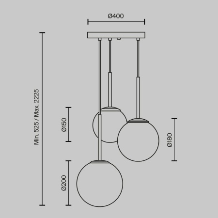 Подвесной светильник Maytoni Basic form MOD321PL-03G1