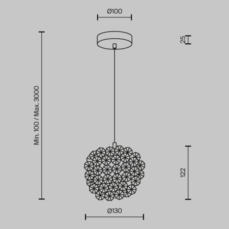 Подвесной светильник Maytoni MOD487PL-01BS