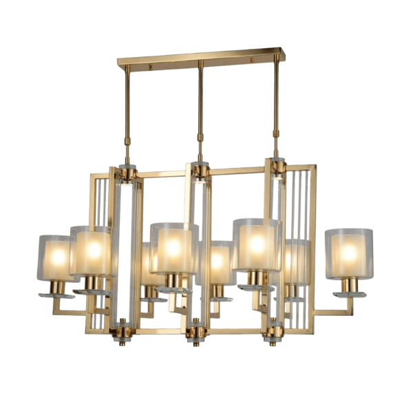 Подвесная люстра Lumina Deco Manhattan LDP 8012-8 PR F.GD