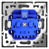 Розетка встраиваемая Voltum S70 с заземлением 16А, (титан) VLS040106