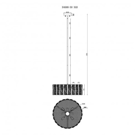 Подвесной светильник iLamp Panorama D4688-50 SGD