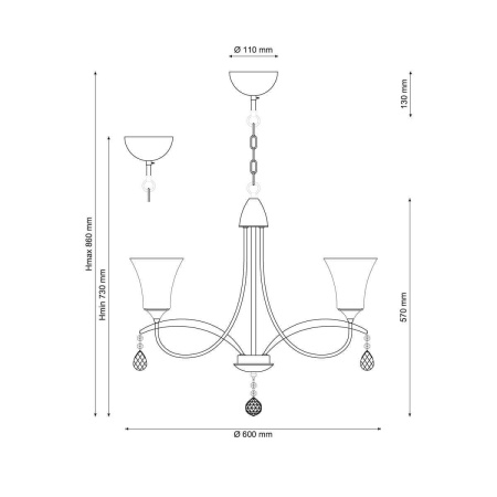 Подвесная люстра Lucia Tucci Rimini 101.5