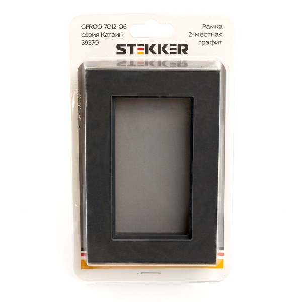 Рамка 2-модульная Stekker Катрин графит GFR00-7012-06 39570