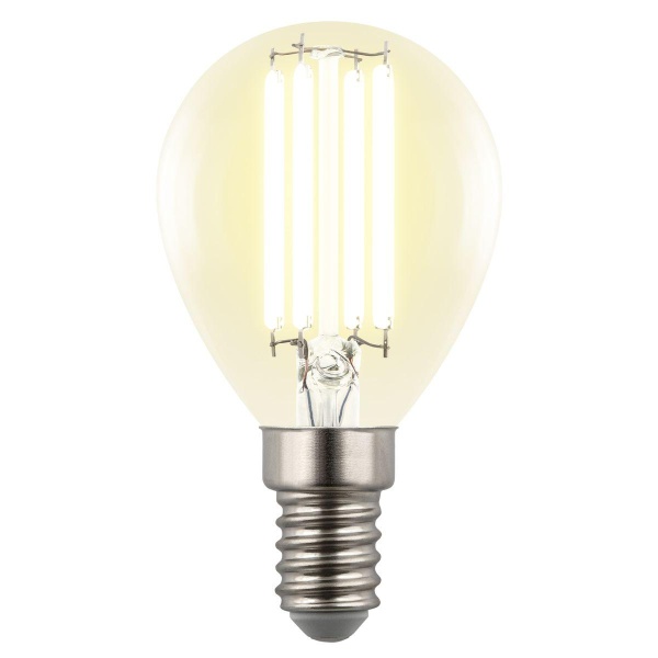 Лампа светодиодная Uniel E14 4W 3000K прозрачная LED-G45-4W/3000K/E14/CL GLY01TR UL-00011938