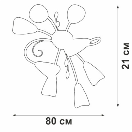 Потолочная люстра Vitaluce V3875-0/8PL
