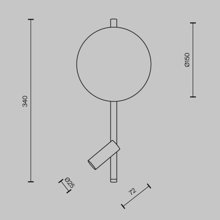 Настенный светильник Maytoni Modern Solution MOD450WL-L9B3K