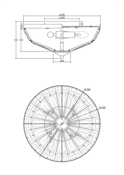 Потолочный светильник Maytoni Facet MOD094CL-04CH