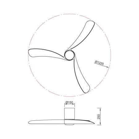Люстра-вентилятор Mantra NEMO M 9047