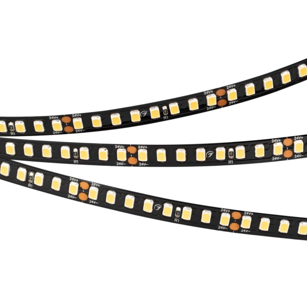 Светодиодная лента Arlight 12W/m 160Led/m 2835SMD дневной белый 5M RT-A160-BLACK-8mm 24V Day4000 029427(2)