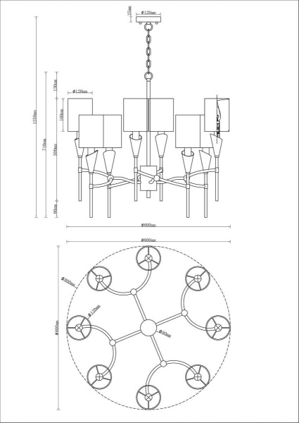 Подвесная люстра Moderli Luiza V10030-8P