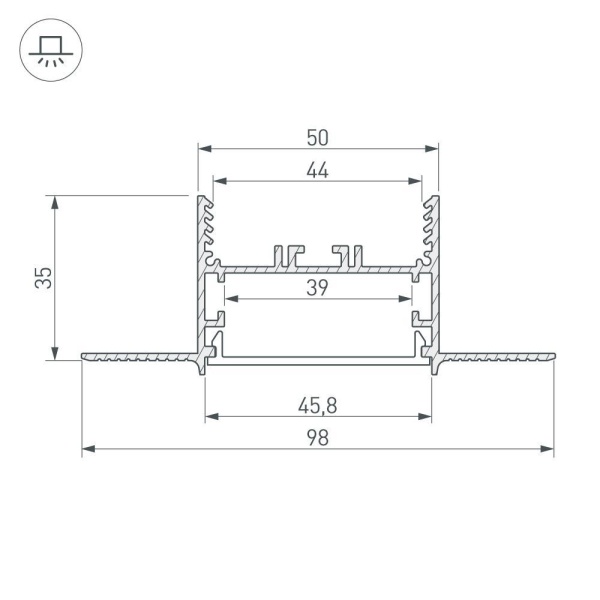 Коннектор угловой Arlight SL-Linia45-Fantom-135 030102