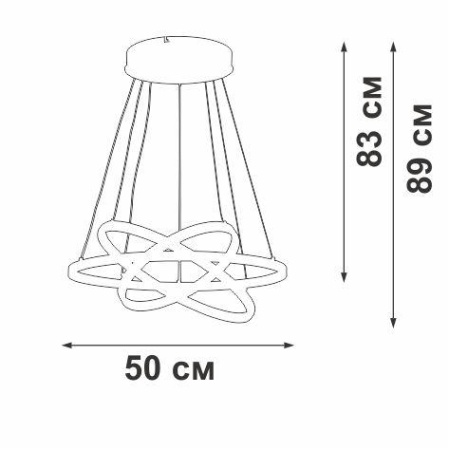Подвесной светодиодный светильник Vitaluce V2515DT-0/3S