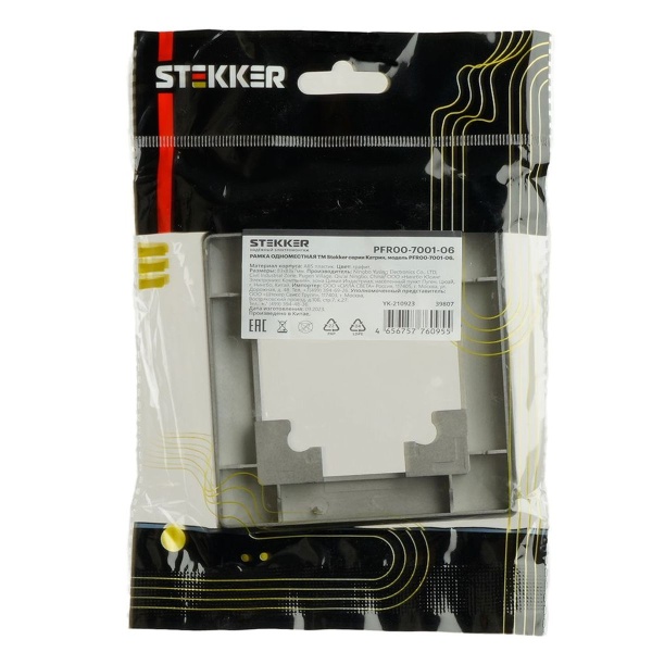 Рамка 1-постовая Stekker Катрин графит PFR00-7001-06 39807