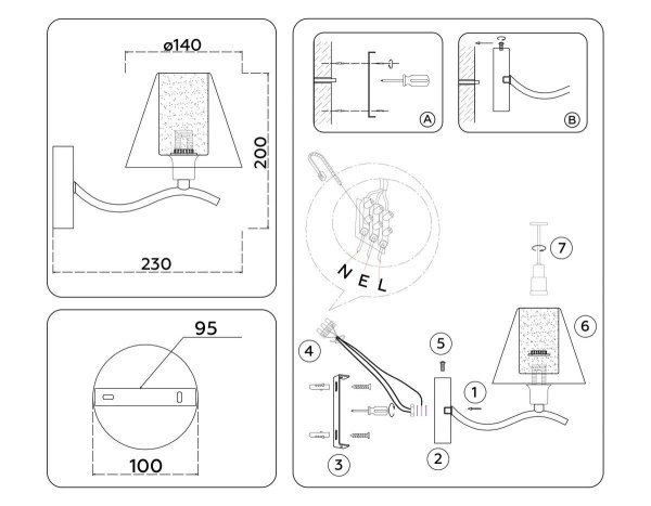 Бра Ambrella Light High Light Modern LH57095