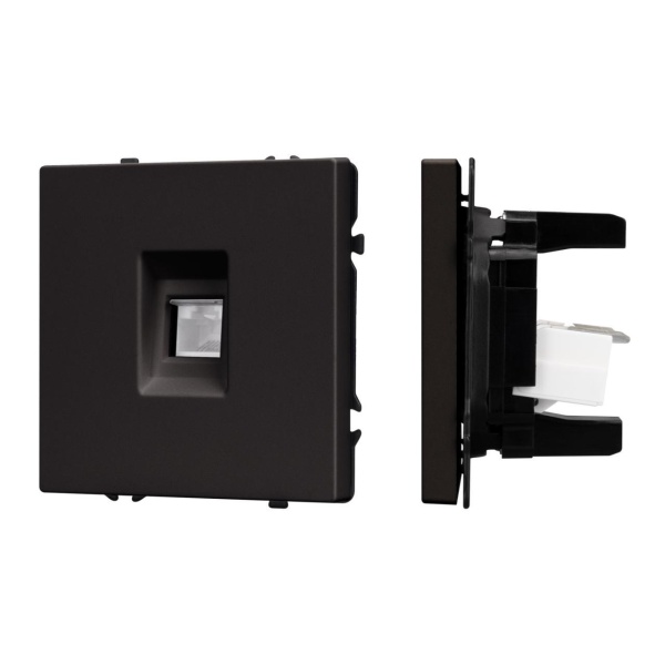 Механизм компьютерной розетки SCT-NOBE-MPC1-SFPL-BK (RJ-45, CAT6) Arlight 054305