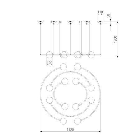 Подвесная люстра Bogates Brook 360/12