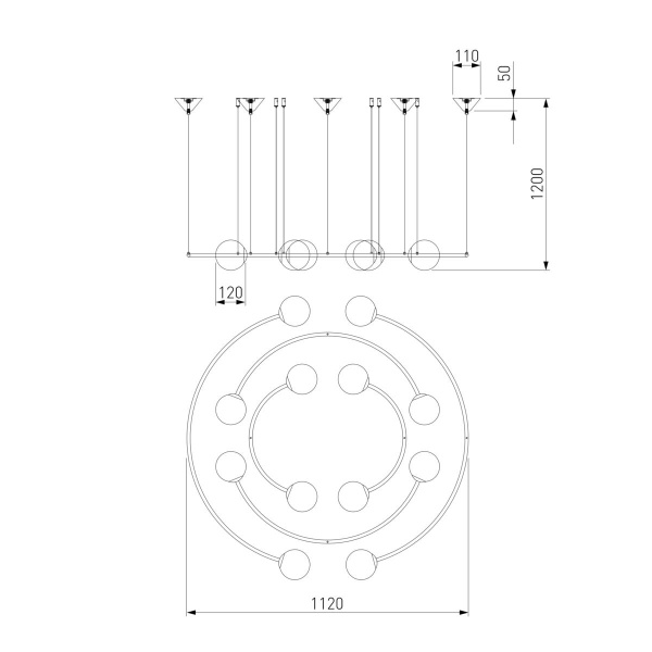 Подвесная люстра Bogates Brook 360/12
