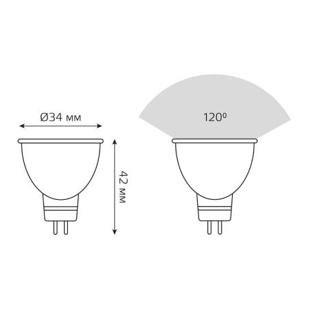 Лампа светодиодная Gauss GU4 3W 6500K матовая 132517303