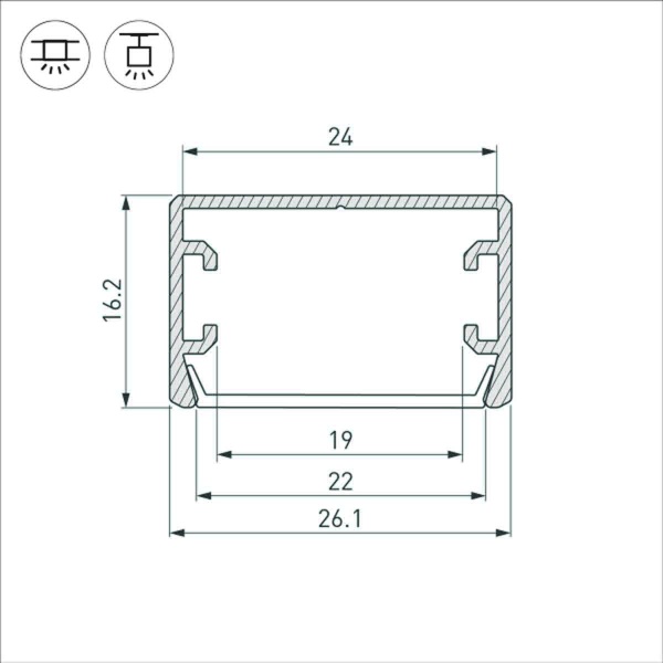 Профиль Arlight PLS-LOCK-H16-SMT-2000 ANOD 033224