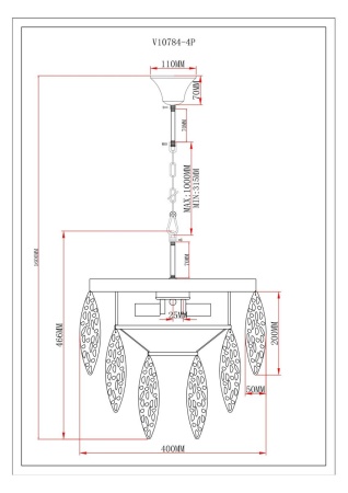Подвесная люстра Moderli Souls V10784-4P