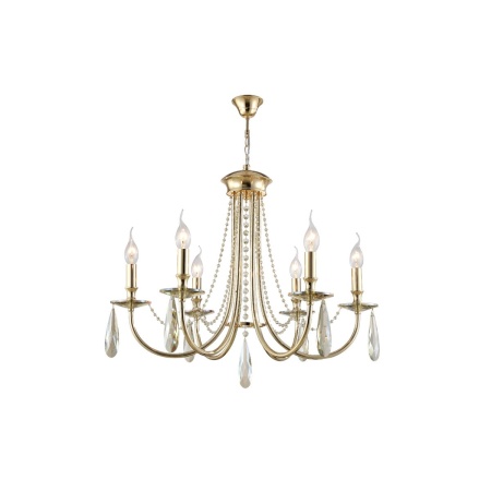 Подвесная люстра Crystal Lux Victoria SP6 Gold/Amber
