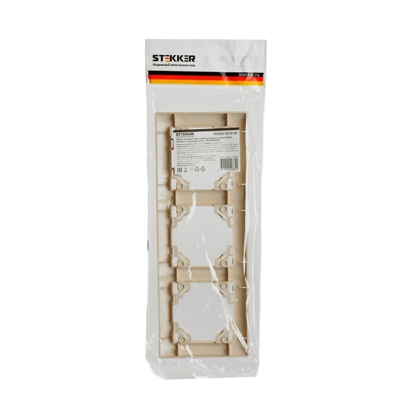 Рамка 3-постовая Stekker Эрна Элегант слоновая кость PFR00-9013-02 49668