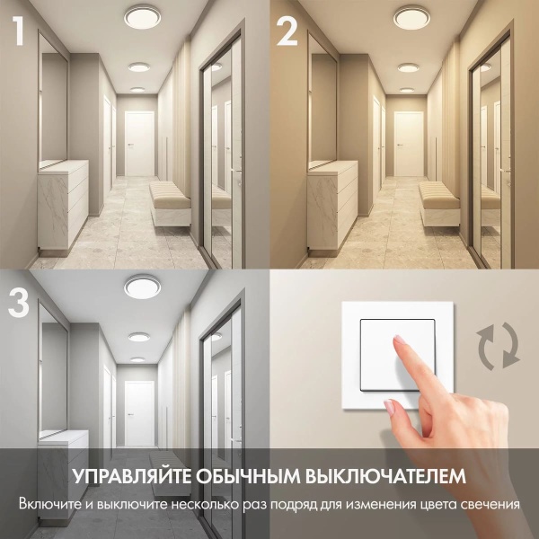 Потолочный светодиодный светильник Denkirs DK6516-WH/1