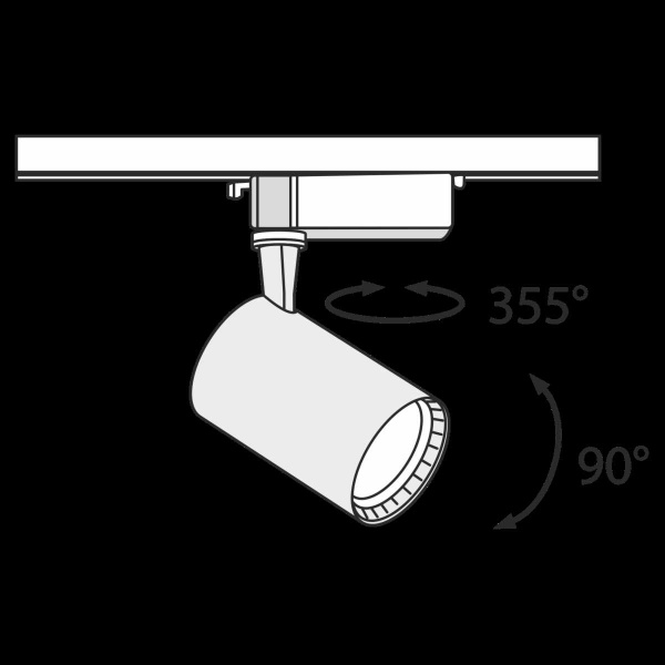 Трековый светильник Maytoni Technical TR003-1-12W3K-W