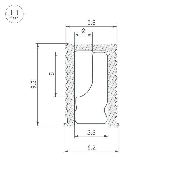 Профиль Arlight SL-Mini-6-H9-2000 Anod Olive Grey 038203