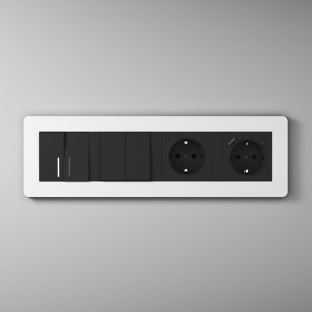 Розетка с заземлением Werkel черный матовый W1171008 4690389156878