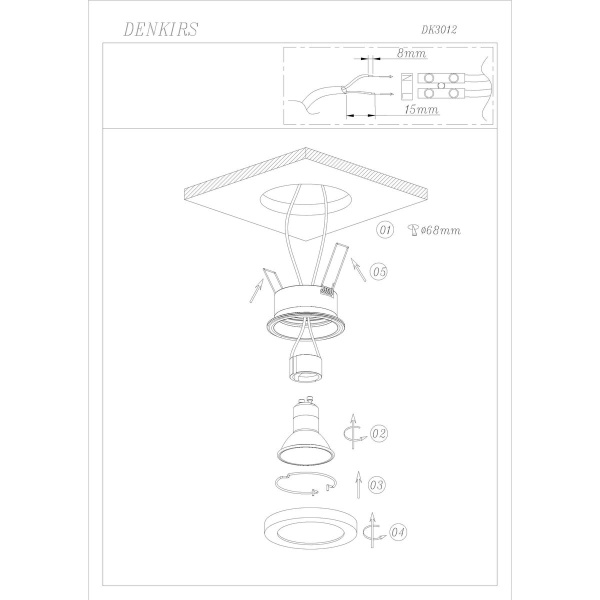 Встраиваемый светильник Denkirs Enkel DK3012-BK