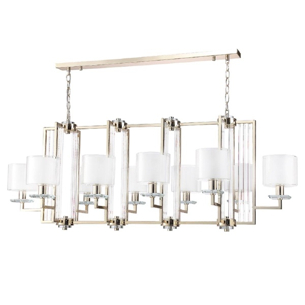 Подвесная люстра Crystal Lux Nicolas SP10 L1300 Gold/White